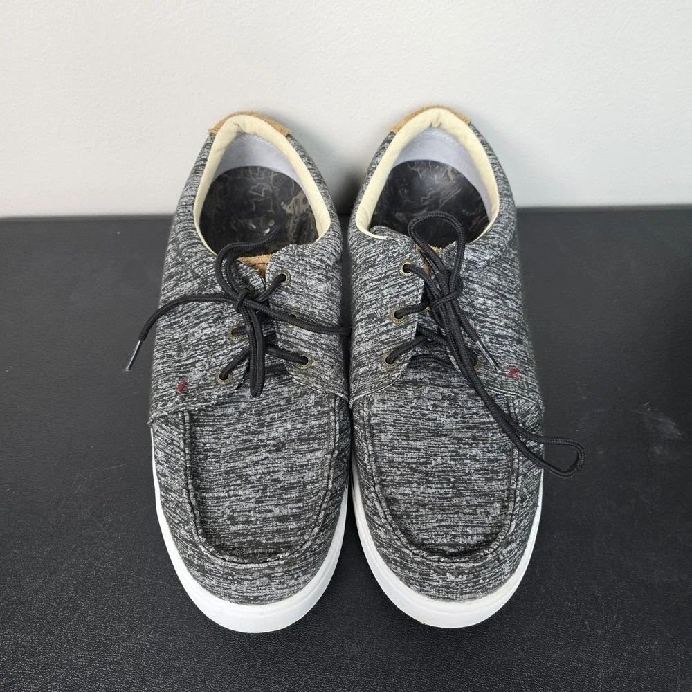 Twisted X Shoes Mens Size 11.5 Gray Casual Kicks Tie Comfort Boat MCA0036‎